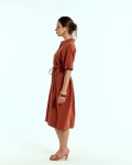 SIXDO Woven Flared Dress for Women